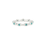Aura Turquoise and Silver Eternity Ring Band