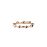 Aura Smokey Quartz and Rose Gold Eternity Ring Band