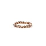 Oscura Smokey Quartz and Rose Gold Stacking Eternity Ring