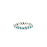 Estrella Turquoise & Silver Stacking Ring & Star Stud Earrings Set