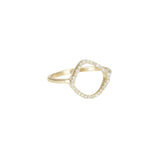 Aro Infinity White Topaz and Gold Ring