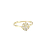 Cielo Gold Pave Organic White Topaz Ring