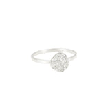 Cielo Silver Pave Organic White Topaz Ring