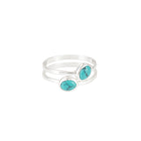 Azul Silver and Turquoise Earrings, Ring & Bangle Set