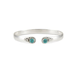 Azul Silver and Turquoise Earrings, Ring & Bangle Set