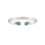 Cascabel Silver and Turquoise Bangle
