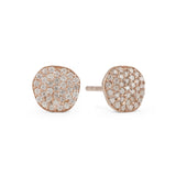 Cielo Gold Pave Organic White Topaz Earrings