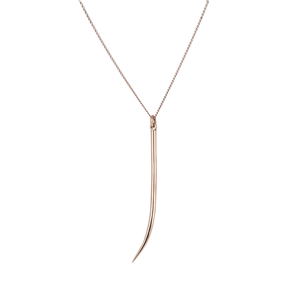 Lanza Quill Rose Gold Pendant Necklace