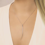 Lanza Quill Silver Pendant Necklace