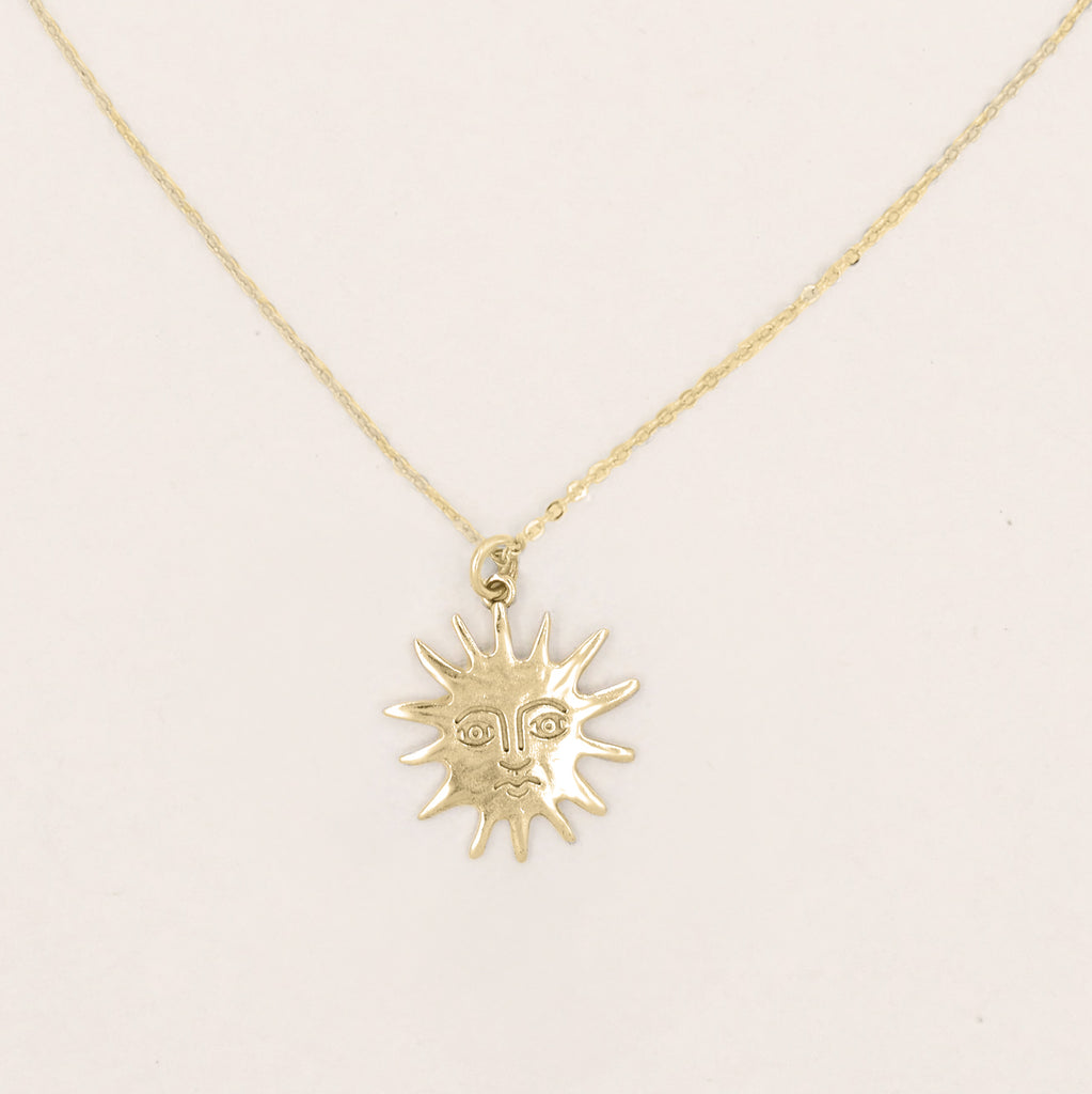 Solas Molten Rose Gold Sun Necklace