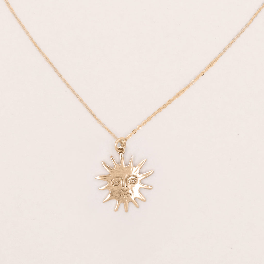 Solas Molten Rose Gold Sun Necklace
