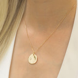 Austra Molten Gold Disk Necklace