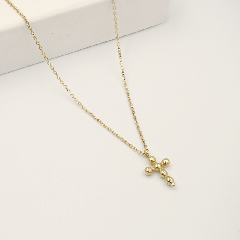 Sigma • Golden Nugget Mini Cross Necklace