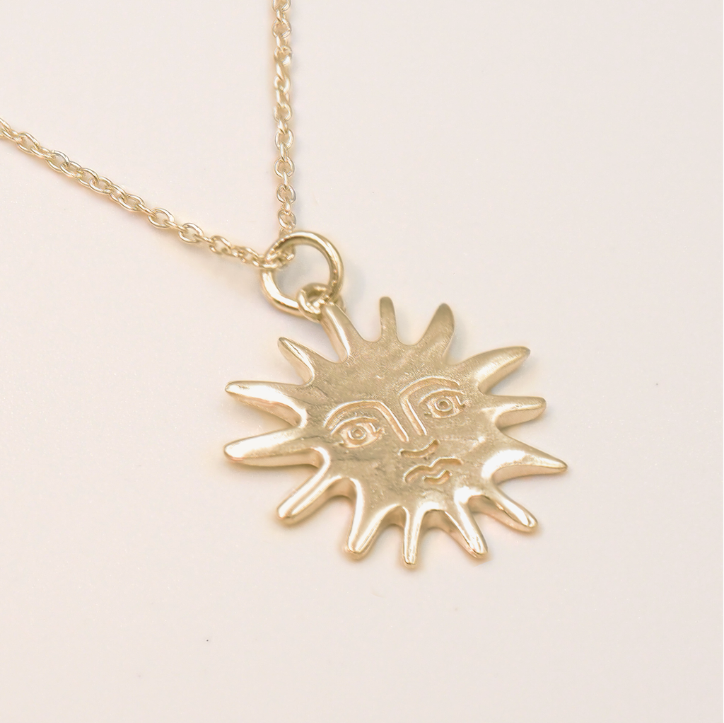 Solas Molten Gold Sun Necklace