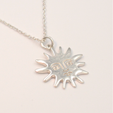 Solas Molten Silver Sun Necklace