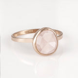 Austra Rose Gold & Rose Quartz Stone Ring