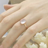 Austra Rose Gold & Rose Quartz Stone Ring