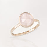 Austra Rose Gold & Rose Quartz Stone Ring