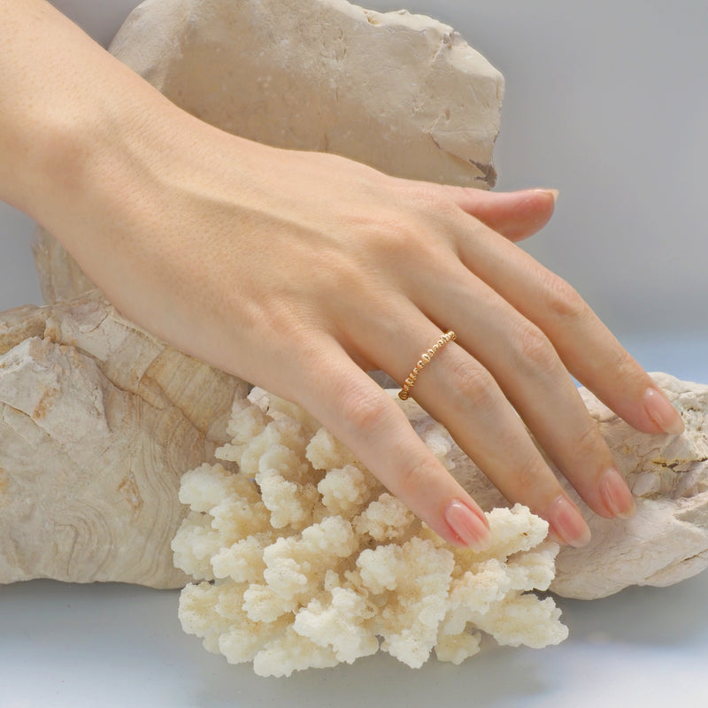 Perla Rose Gold Molten Stacking Ring