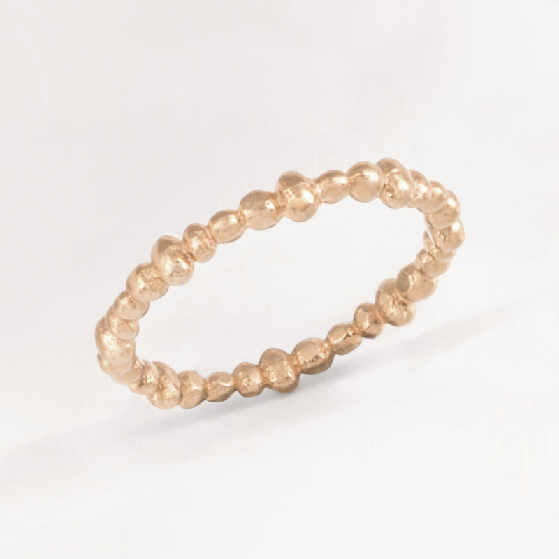 Perla Rose Gold Molten Stacking Ring