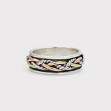 Opay Twisted Braid Mixed Metal & Sterling Silver Spinning Ring