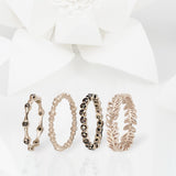 Aura Rose Gold and Smokey Quartz Eternity Ring Set