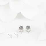 Cascabel Miniature Silver Boho Stud Earrings