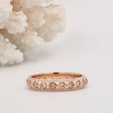 Elia Yellow Citrine & Rose Gold Stacking Eternity Ring Band