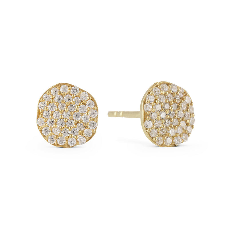 Cielo Gold & White Topaz Ring & Earring Set